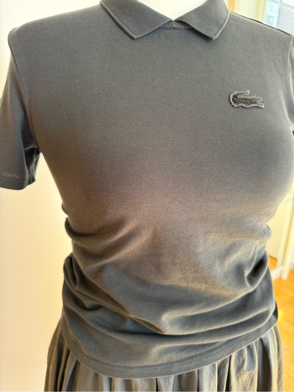 Lacoste Black Women's Short-Sleeve Polo Tee